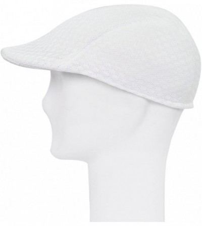 Newsboy Caps Premium Summer Mesh Golf Ivy Driver Cabby Newsboy Cap Hat - Diff Colors/Sizes - Off White - C21216NJ593