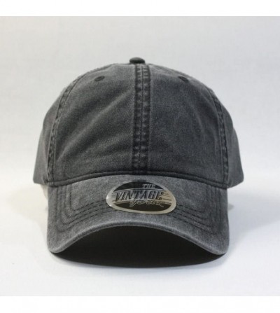 Baseball Caps Blank Dad Hat Cotton Adjustable Baseball Cap - Charcoal Gray Washed Strap - CA12O52OFNW