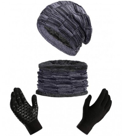 Skullies & Beanies Hat Beanie Scarf Scarves Gloves Adult Women Men Winter Warm Snow Skull Cap Combo Touch Glove Mittens Knitt...
