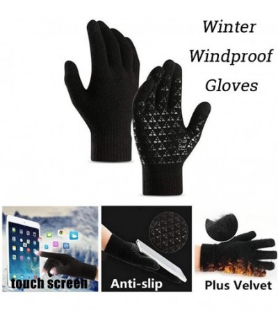 Skullies & Beanies Hat Beanie Scarf Scarves Gloves Adult Women Men Winter Warm Snow Skull Cap Combo Touch Glove Mittens Knitt...