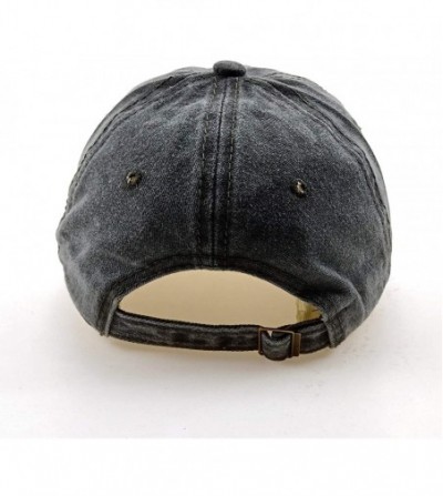 Baseball Caps Embroidered Baseball Cap Denim Hat for Men Women Adjustable Unisex Style Headwear - A-charcoal - CL18AC00AEG