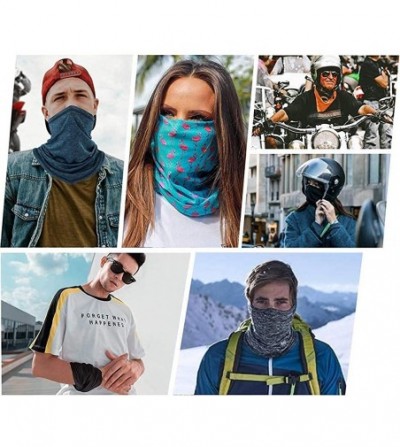 Balaclavas Multi-Purpose Neck Gaiter with Safety Carbon Filters Bandanas for Sports/Outdoors/Festivals - Grey - C81989WMO7G