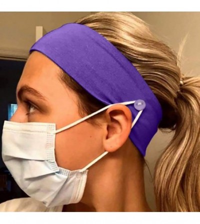 Balaclavas Button Headband for Nurses Women Men Yoga Sports Workout Turban Heawrap Face Cover Holder - Protect Your Ears - CE...