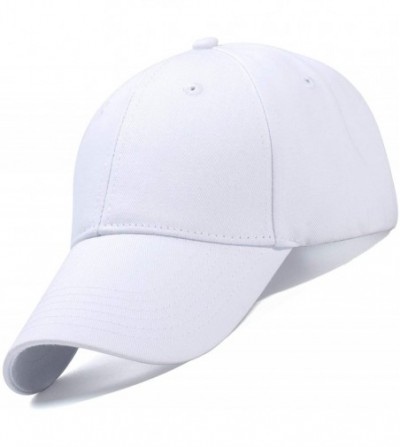 Baseball Caps Baseball Cap Dad Hat for Men Women-Classic Adjustable Plain Hat - 11white - CF18Q824AD2