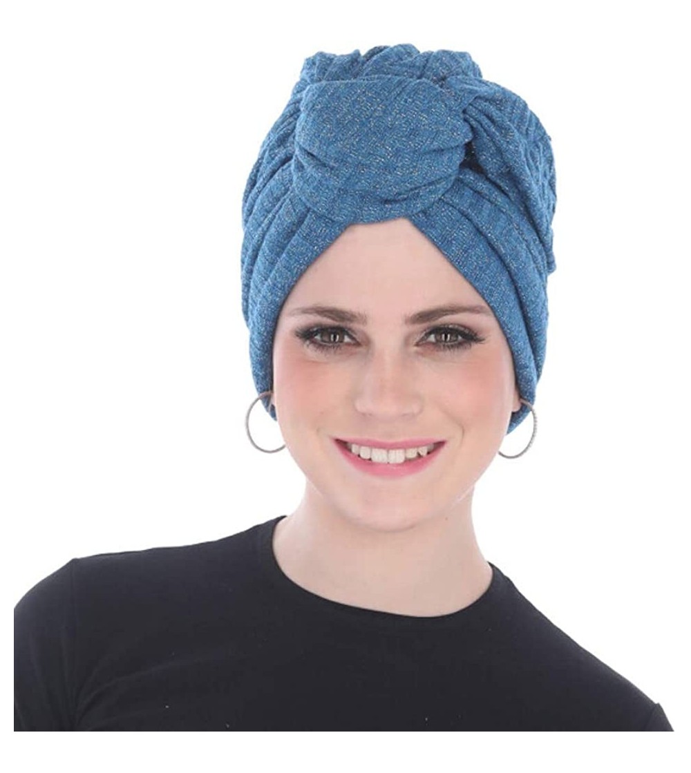 Headbands Turban Headwraps for Women with African Knot & Woven Lurex Thread for Extra Glimmer and Comfort for Cancer - CL193T...