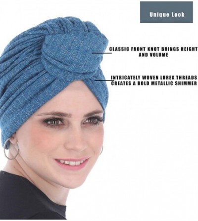 Headbands Turban Headwraps for Women with African Knot & Woven Lurex Thread for Extra Glimmer and Comfort for Cancer - CL193T...