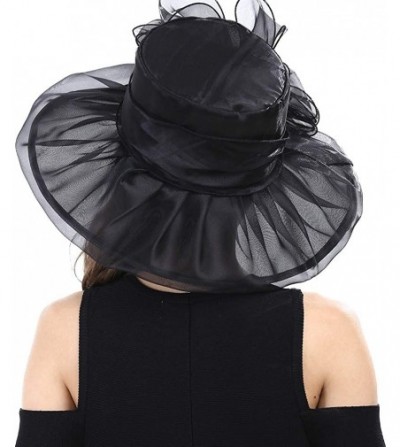 Sun Hats Women's Lace Fascinators Floppy Sun Hat for Kentucky Derby- Royal Ascot- Church- Wedding- Tea Party- Easter - C417YU...