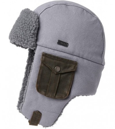 Skullies & Beanies Cotton Trapper Hat Faux Fur Earflaps Hunting Hat Warm Pillow Lining Unisex - 89096_grey - CC187D0ST6I