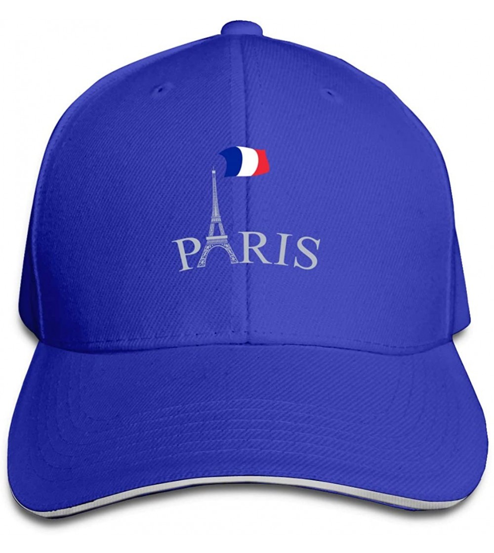 Baseball Caps Paris France Flag Baseball Cap Unisex Sports Adjustable Dad Ball Hat - Blue - CM196SX0AKH