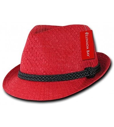 Fedoras Paper Straw Fedora- Red- Large/X-Large - CK11Y9PYQIL