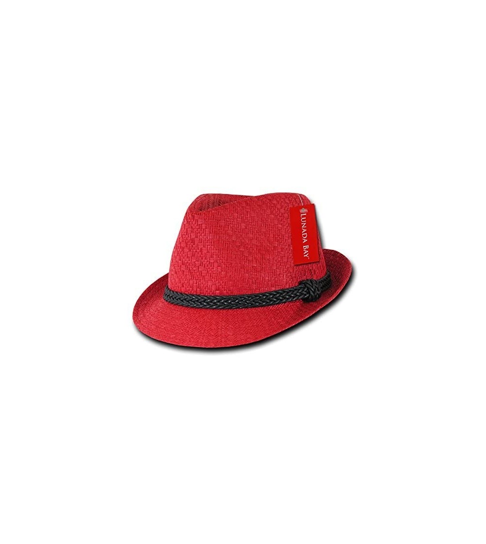 Fedoras Paper Straw Fedora- Red- Large/X-Large - CK11Y9PYQIL