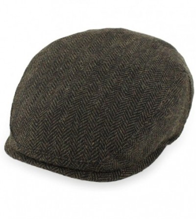 Newsboy Caps Belfry Wool Blend Tweed Flat Caps Mens Womens - Kemp Brown - CK18KO8D9SC