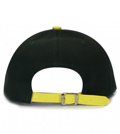 Baseball Caps Baseball 5 Panel Biker Hat - Cs290 Green/Gold - CB11WJW7JO9