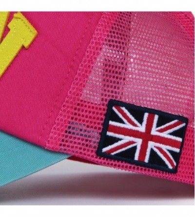 Baseball Caps Mesh Back Baseball Cap Trucker Hat 3D Embroidered Patch - Color8-4 - CQ11YPYGCID