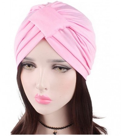 Skullies & Beanies Women's Chemo Pre Tied Cap Hair Wrap Cover Up 2 Pack - Mix3 - C418D8ZSCGH