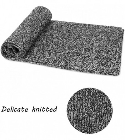 Skullies & Beanies Winter Hat Warm Beanie Hat Knit Gloves Winter Scarf Soft Thick Slouchy Knitted Hat Men Gloves Set - Grey -...