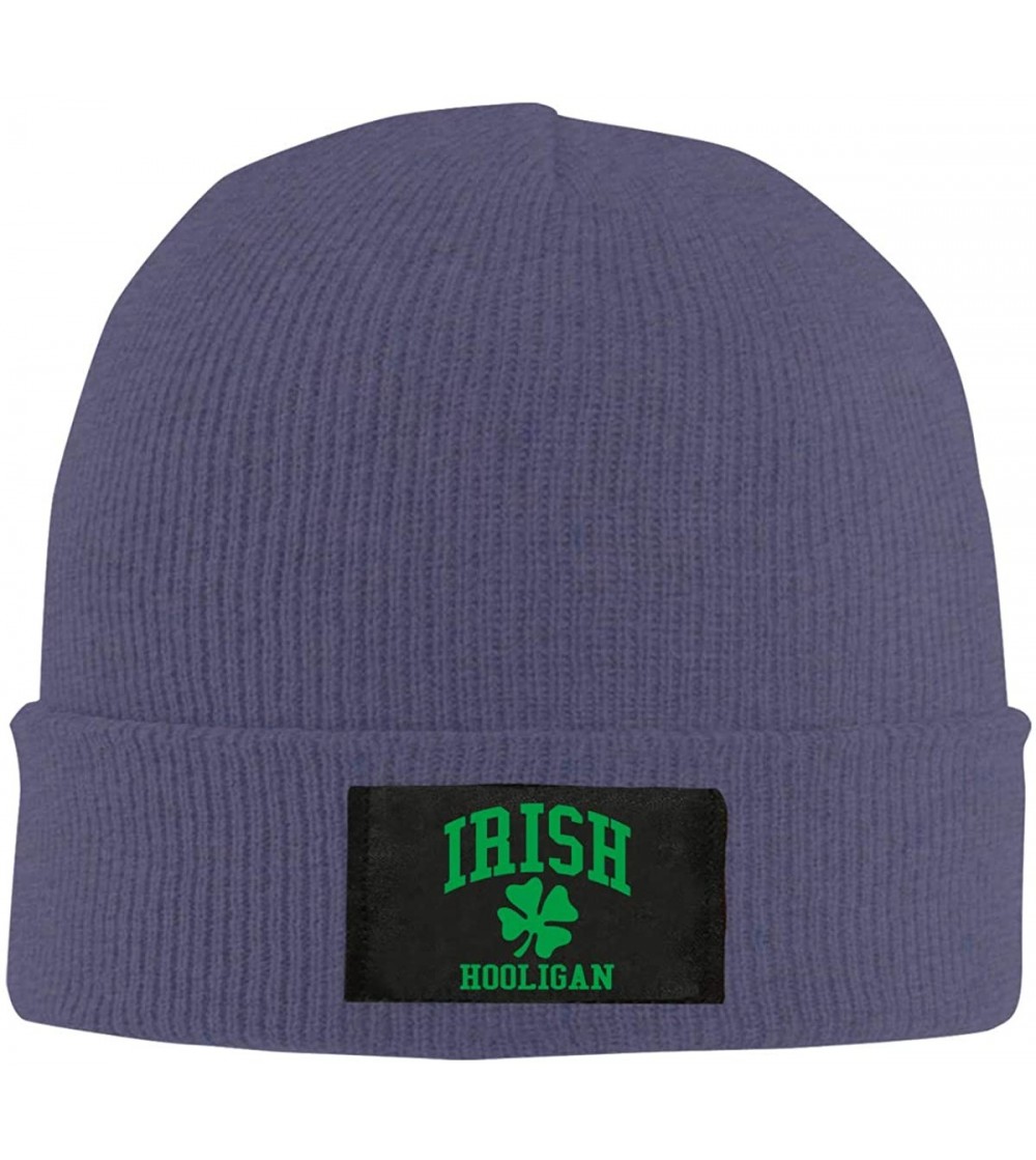 Skullies & Beanies Irish Hooligan Women and Men Knitted Hat Soft Skull Cap - Navy - CC18NKIAZ22