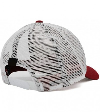 Baseball Caps Mens Womens Printing Adjustable Meshback Hat - Maroon-1 - C218N9RI55I