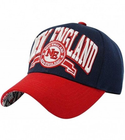 Baseball Caps Team Color City Name Embroidered Baseball Cap Hat Unisex Football Basketball - New England - C51850GA3QO