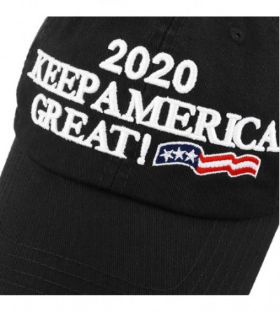 Baseball Caps Trump 2020 President Keep America Great Flag Cotton 3D Cap - Unstructured-black - CV12MGABSKD