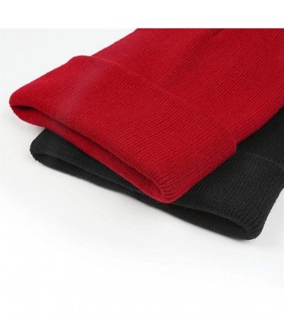 Skullies & Beanies Beanie Hat Three Percenter 1776 Symbol Winter Soft Thick Warm Casual Knit Hat- Men and Women - Red-161 - C...