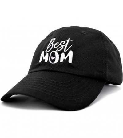 Baseball Caps Best Mom Baseball Cap Womens Dad Hats Adjustable Mothers Day Hat - Black - CZ18D6RT4NH