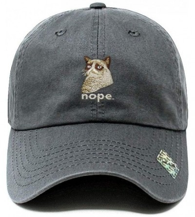 Baseball Caps Grumpy Cat Design Dad Hat l - Charcoal - CP180R0YHCC