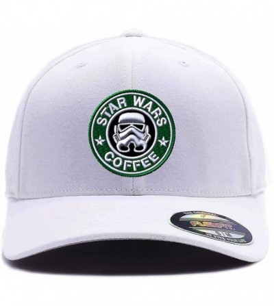 Baseball Caps Star Wars Coffee Custom Embroidered HAT - White - CO18C5RKCC2