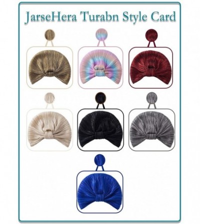 Skullies & Beanies Women Ruffle Turbans Glitter Pre-Tied Hats Knotted Chemo Caps African Twist Headwrap - Wine - CR18XD60OZ6