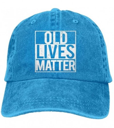 Baseball Caps Old Lives Matter Baseball Cap Dad Hat Adjustable Hat Low Profile Plain Cap - Royalblue - CL18IM6LTQG