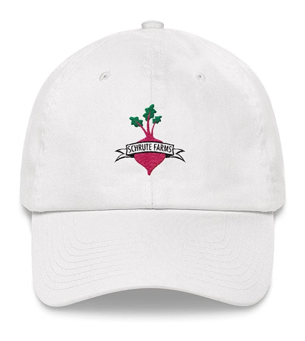 Baseball Caps Schrute Farms The Office Hat Dwight Schrute Beet Farm Embroidered The Office Fan Gift - White - CM18CIC3HK3