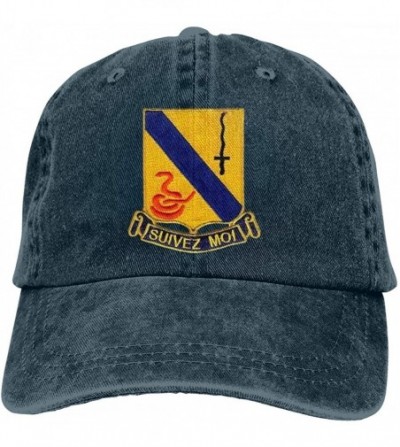Baseball Caps 14th Cavalry Regiment Retro Adjustable Cowboy Denim Hat Unisex Hip Hop Black Baseball Caps - Navy - C318WL6L0HR