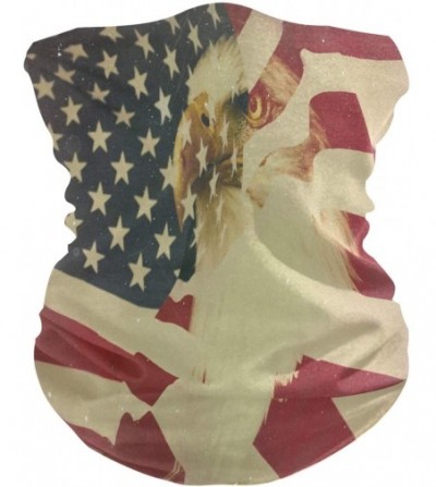 Balaclavas American Bandanas Headband Neckwarmer - Retro American Flag Eagle - CE197RQM83K
