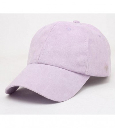 Baseball Caps Big Sale Women's Mens Hip-Hop Baseball Cap Solid Snapback Outdoor Hat - Purple - CT12HD1SLEH