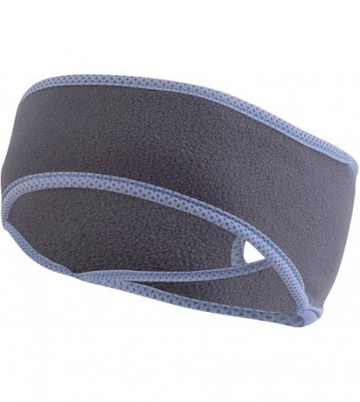 Balaclavas Women's Ponytail Headband - Fleece Earband - Winter Running Headband - Charcoal / True Blue - C411BV6DW63