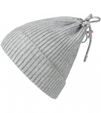 Skullies & Beanies Womens Winter Warm Cable Knitted Beanie Hat Fleece Lined Knit Skullies Cap - Grey - CB18YSDSCUQ