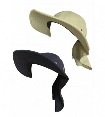 Sun Hats Men Women Boonie Bucket Hat with Neck Flap Wide Brim UV Protection Sun Hat Cap Packable Adjustable - CZ18RDRR9SZ