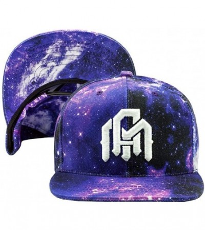 Baseball Caps Adjustable Snapback Hats - Flat Brim Galaxy Print- Tie Dye Cap Designs - Stardust - CZ185KIRMI3