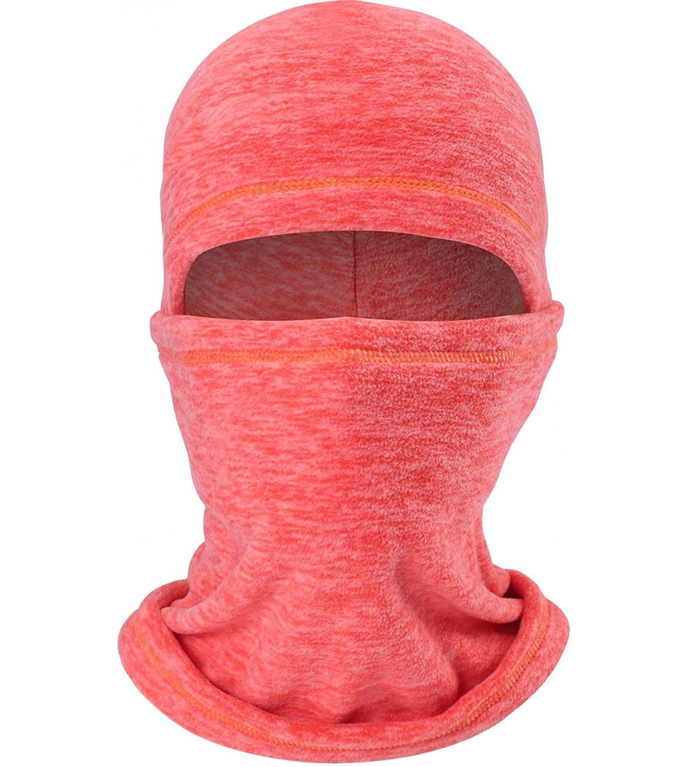Balaclavas Men's Fleece Ski Balaclava Hood Cold Weather Windproof Face Mask - Watermelon Red - C418YR0I3M9