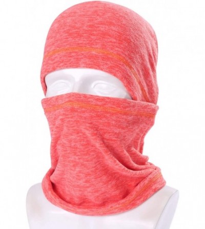 Balaclavas Men's Fleece Ski Balaclava Hood Cold Weather Windproof Face Mask - Watermelon Red - C418YR0I3M9