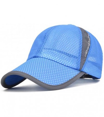 Baseball Caps Unisex Summer Baseball Hat Sun Cap Lightweight Mesh Quick Dry Hats Adjustable Cap Cooling Sports Caps - Blue - ...