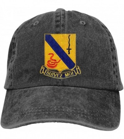 Baseball Caps 14th Cavalry Regiment Retro Adjustable Cowboy Denim Hat Unisex Hip Hop Black Baseball Caps - Black - CT18WICY3E4