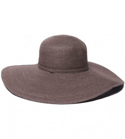 Sun Hats Women's Sophia Toyo Braid Lg Brim Floppy Sun Hat- Rated UPF 50+ for Max Sun Protection - Cocoa - C712MXAJDYE