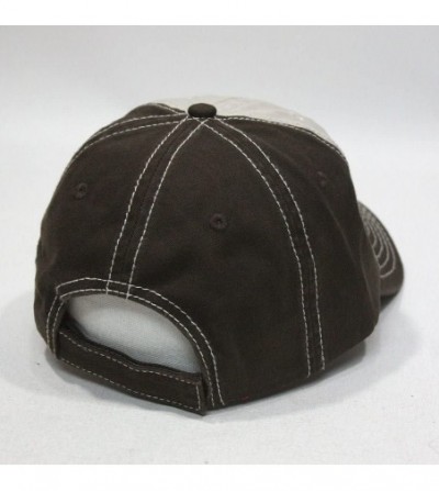 Baseball Caps Classic Washed Cotton Twill Low Profile Adjustable Baseball Cap - Cp Brown/Khaki/Brown - CS12MXW43QN