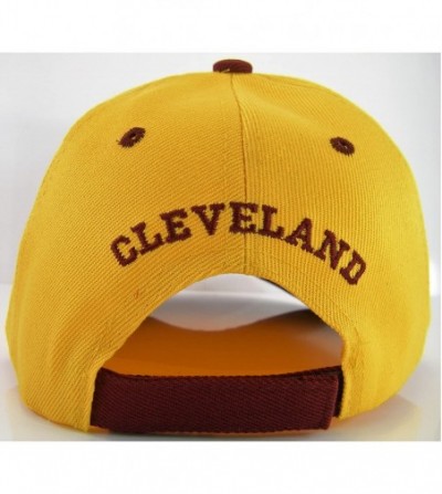 Baseball Caps Cleveland Skyline Men's Adjustable Baseball Cap - Gold/Wine - CL1820OLXES