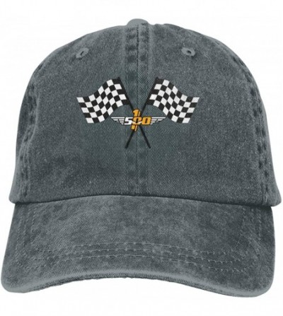 Baseball Caps Checkerboard Squares Black White Washed Cotton Baseball Cap Adjustable Hat for Women Men - CE18NW7WMOQ