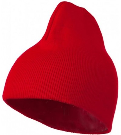 Skullies & Beanies 8 Inch Knitted Short Beanie - Red W17S27F - CH110PMYFHJ