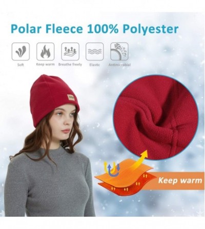 Skullies & Beanies Winter Fleece Beanie Hat Outdoor Warm Watch Cap Cold Weather Military Tactical Skull Cap for Men&Women - W...