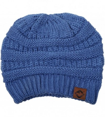 Skullies & Beanies FJ Knit Cap Women's/Men's Winter Hat Soft Slightly Slouchy Beanie - Dark Denim - CP12MCQ7CW5