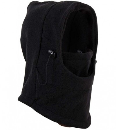 Balaclavas Parent Child Winter Double Layer Fleece Balaclava Adjustable Ski Mask Hood - Black - Child - CO18ZE6L42W